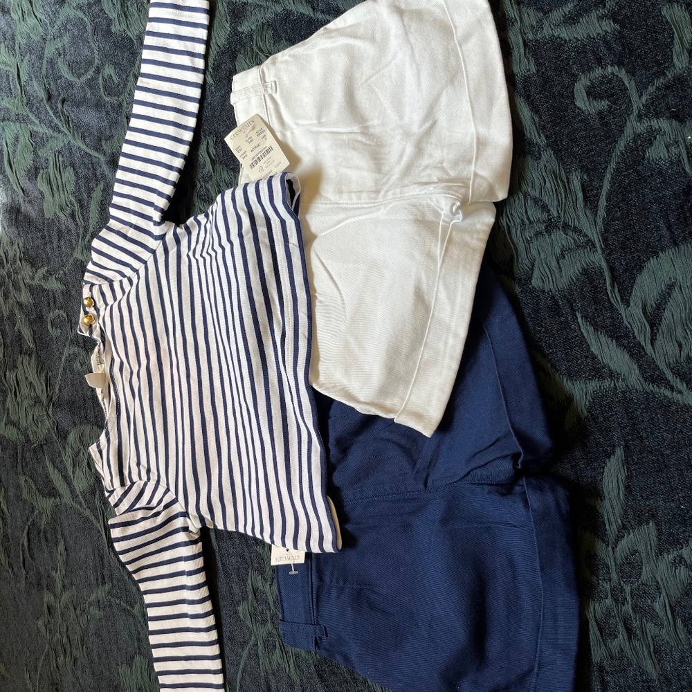 Crewcuts brand new with tags w/ striped top